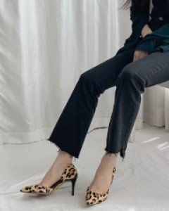 8cm 송치 호피 구두 힐  성수동제작수제화