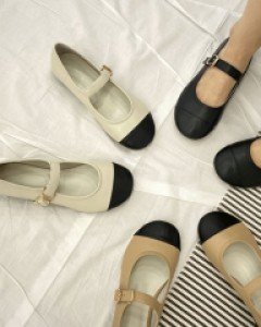 앞코 배색 샤샤 메리제인