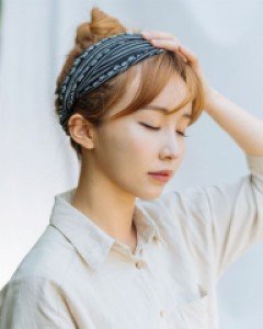[레나크리스] 정유미헤어터번 나뭇잎 헤어터번
