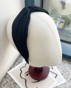 코튼 꼬임 블랙 강민경 머리띠 헤어밴드