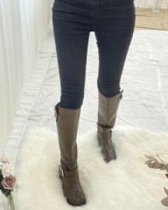 버클장식 캐주얼 롱부츠