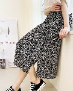 데일리 플리츠 호피 스커트 치마