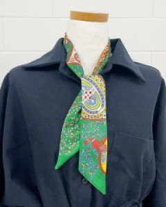 페이즐리 실크 트윌리 스카프