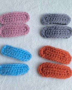 컬러 털실 니트 집게핀 2개 세트