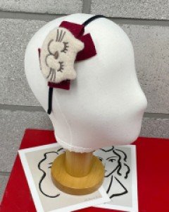 스마일 고양이 머리띠 헤어밴드