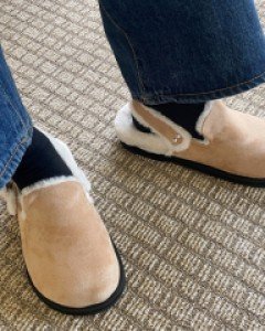 바겐 스웨이드 퍼 샌들 겨울