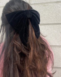 제작 빅 리본 벨벳 머리핀 김나영 헤어핀