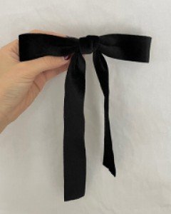 롱 벨벳 골프 리본핀 헤어핀