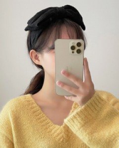 골덴 리본 머리띠 헤어밴드