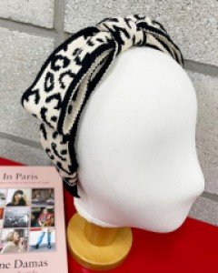 니트 리본 머리 안아픈 호피 머리띠 헤어밴드