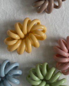 머리자국 안남는 고무줄 스프링 머리끈 유광