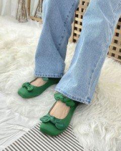 발등 리본 플랫