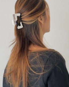 투톤 8cm 사각 집게핀