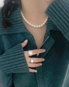굵은 진주 김나영 목걸이