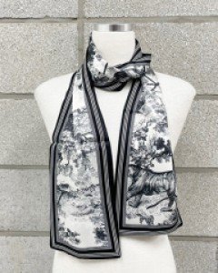 호랑이 타이거 롱 트윌리 스카프