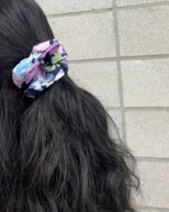 수채화 플라워 곱창밴드 머리끈 헤어끈