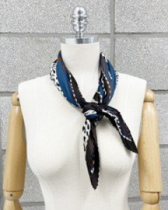 플리츠 호피 스카프