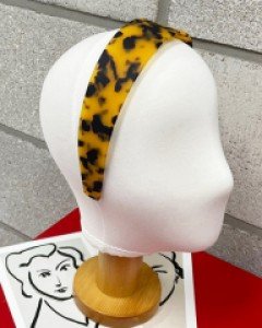 [프랑스핀] 넓은 무광 호피 헤어밴드 머리띠