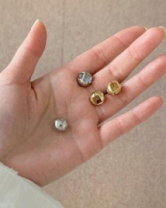 원터치 콩알 셀린 귀걸이