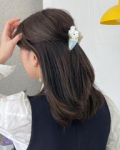 셀룰로오스 튤립 부케 해바라기 집게핀 브로치