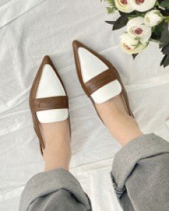 뾰족 미우 캐주얼 로퍼 뮬