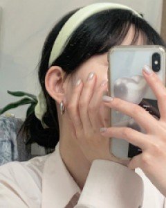 파스텔 찡 머리띠 헤어밴드