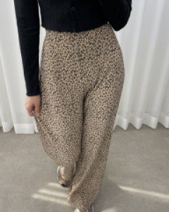 55~88사이즈 플리츠 호피 바지 팬츠