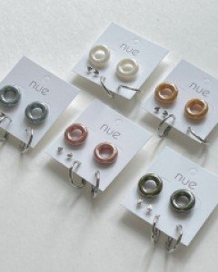 도넛링 세트 귀걸이