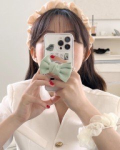 새틴 주름 미미 머리띠 헤어밴드