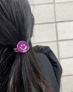 프랑스핀 귀여운 스마일 머리끈 고무줄