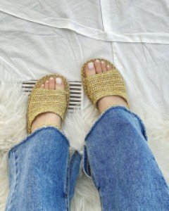 편한 라탄 샌들 슬리퍼