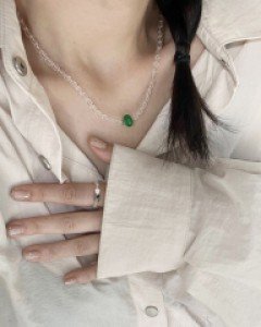 터키석 원석 목걸이