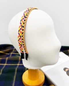 형광 꼬임 얇은 머리띠 헤어밴드