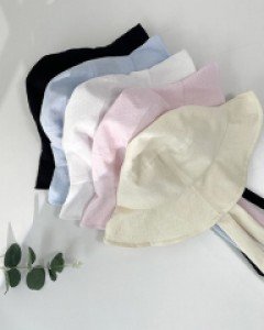 턱끈 벙거지 펀칭무늬 모자