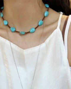 여름이다 터키석 목걸이 블루