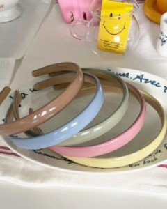 파스텔 에나멜 머리띠 헤어밴드