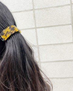 프랑스핀 마블 호피 둥근 빗 바나나핀