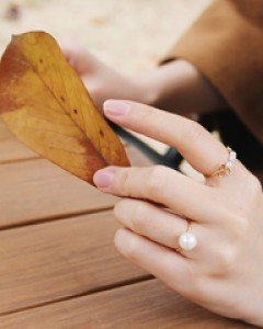 여성스러운담수진주반지