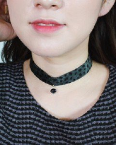 송치초커목걸이/호피초커목걸이