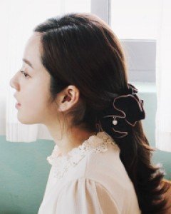 여성스러운프릴리본바나나핀