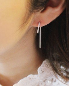 일자스틱드롭귀걸이