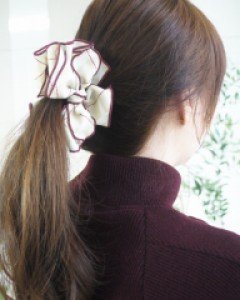 심플 체크 바나나핀