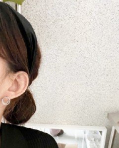 벨벳 꼬임 강민경 머리띠 헤어밴드