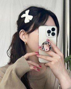 벨벳 이중리본 집게핀 헤어핀 2개세트