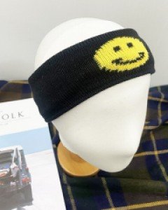 스마일 니트 터번 헤어밴드 머리띠