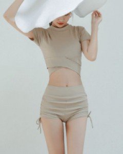 반팔 하이웨스트 팬츠 비키니 수영복 44~77