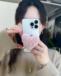 뽀글이 하트 그립 스마트톡 거치대