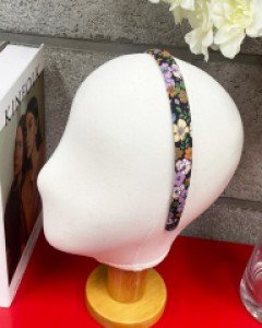 파스텔 꽃무늬 머리띠 헤어밴드