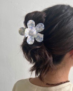 프랑스핀 셀룰로오스 꽃 집게핀 헤어핀