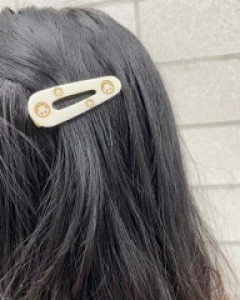 스마일 똑딱핀 머리핀 2set